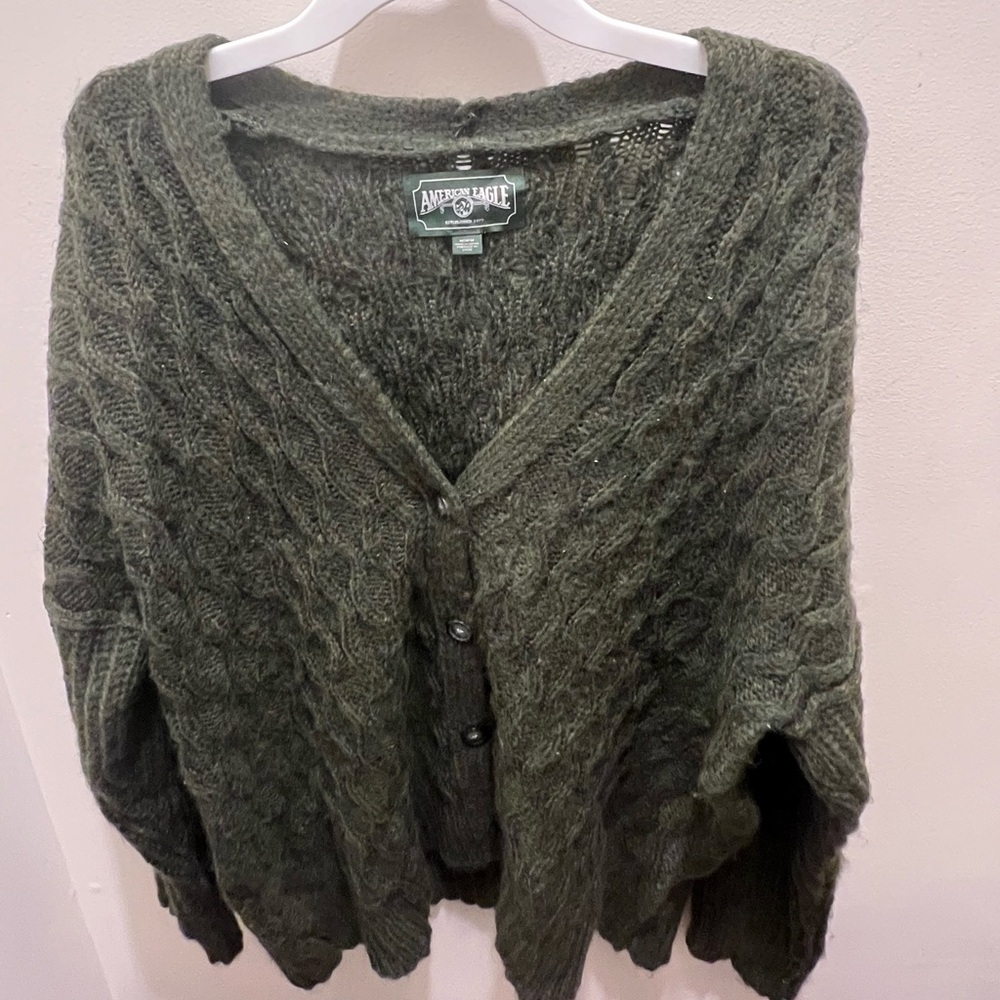 American Eagle Outfitters Women's Olive Cardigan